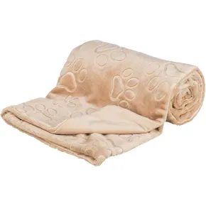 Plyšdecke BARRY, zweilagiger Samt, beige100 x 75 cm